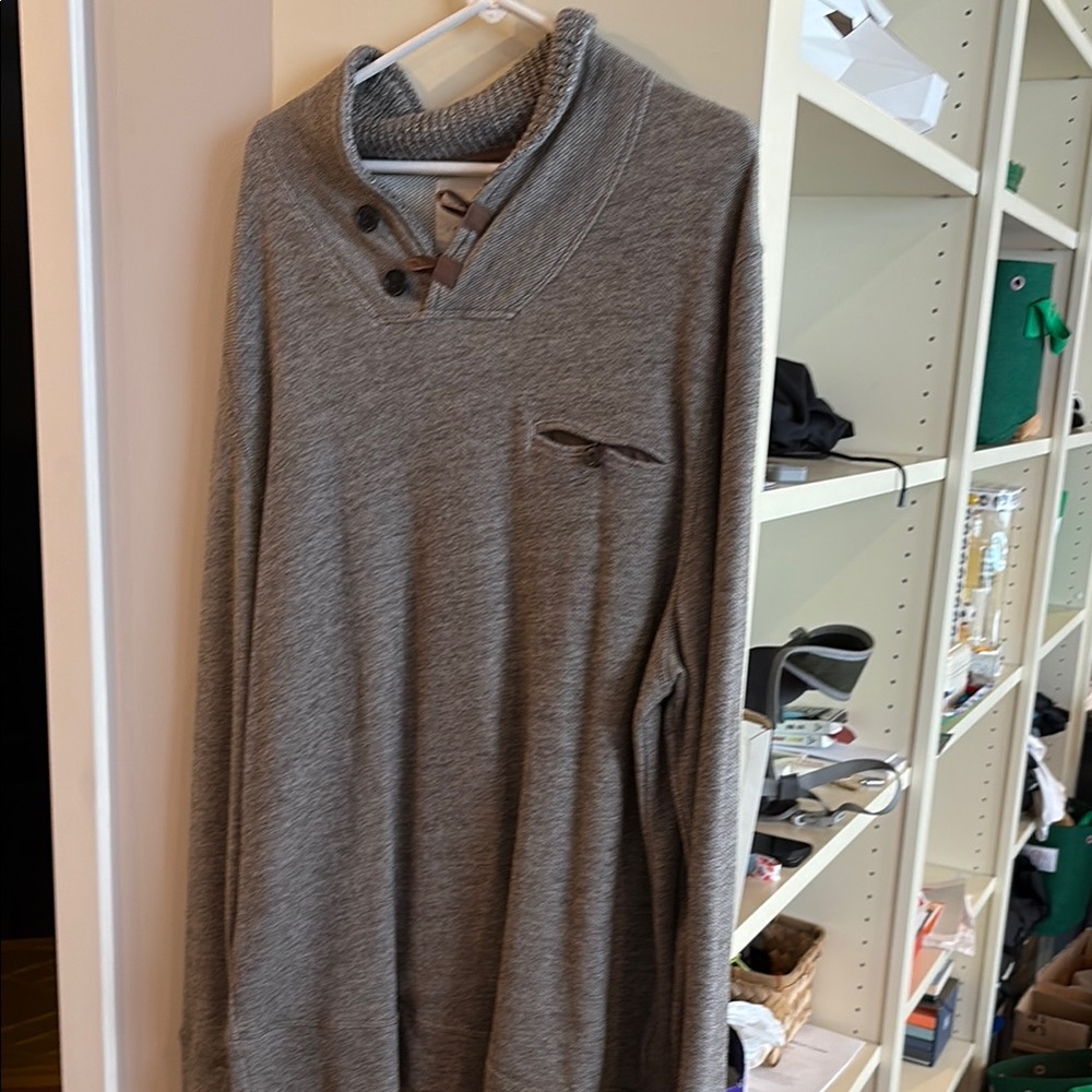 Billy Reid Gray Turtleneck Sweater with Soft Knit Texture